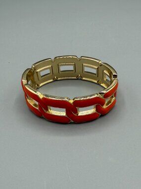 Snap Orange Bangle Bracelet